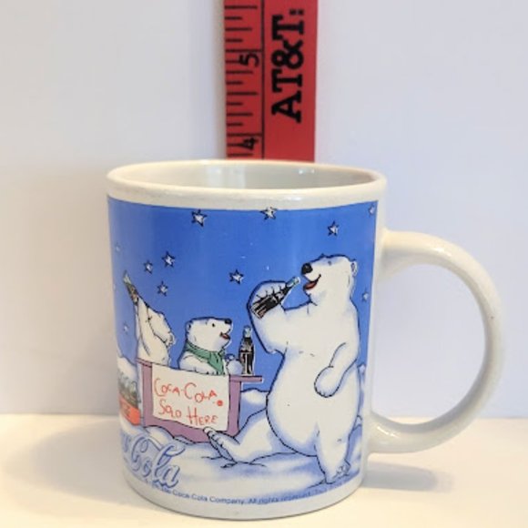 VTG 1998 GIBSON COCA-COLA POLAR BEAR & CUBS COLLECTIBLE COFFEE MUG - Picture 5 of 5